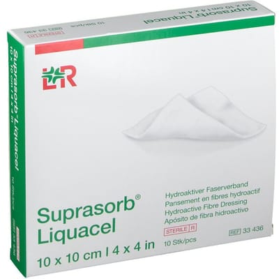Suprasorb Liquacel Verband 10x10cm 10 33436-180021