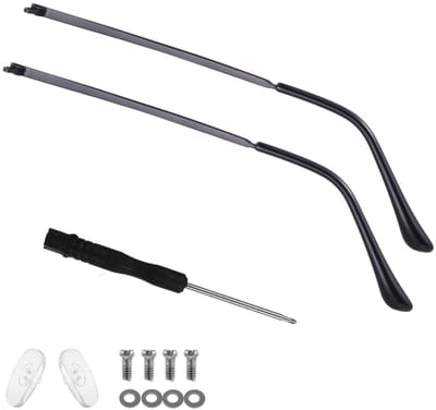 Dailygoods- Brillenarmvervanging Universele Reparatieset - 2 Stuks Brilarmen - Inclusief Schroeven/Ringen - Schroevendraaier - Eenvoudige Installatie - TR-90/Koper - Brilarm