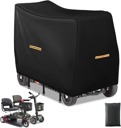 Scootmobiel Hoes - Waterdichte Elektrische Scootmobielhoes - 420D Oxford-Stof Scootmobielhoes Accessoires Voor 3- En 4-Wielige Scootmobielen - Gemotoriseerde Scootmobielhoes - Rolstoelhoes - (L 127 X 59 X 99 Cm)
