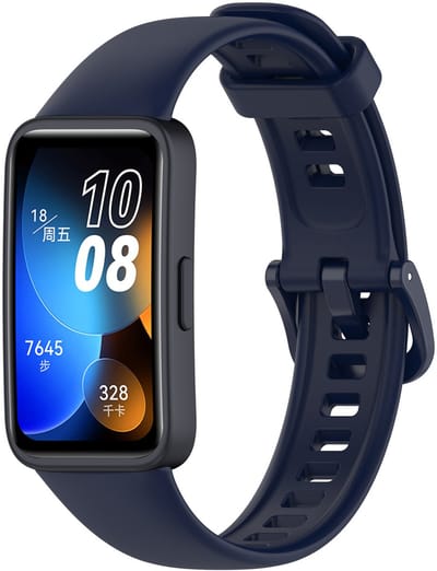 By Qubix - Siliconen bandje met gesp - Donkerblauw - geschikt voor Huawei Band 10 / 9 / 8