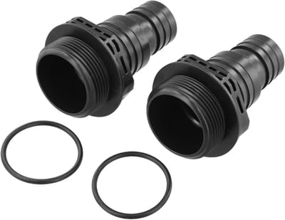 Pompaansluiting met O-ring - Wateruitlaat Reserveonderdeel - Zwembad Onderhoud - Duurzaam ABS Materiaal - 32/38 mm - Zwart