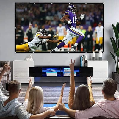 Projectiescherm Groot - Film Scherm - Buitenfilm Kijken - 165 Graden Kijkhoek - 200 Inch - Wit
