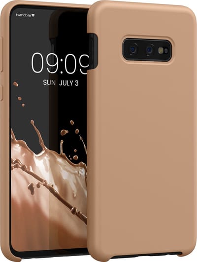 kwmobile telefoonhoesje geschikt voor Samsung Galaxy S10e - Hoesje met siliconen coating - Smartphone case in cappuccino