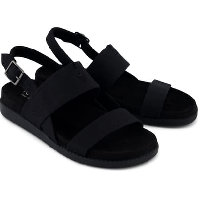 TOMS Marin Slingback Canvas Dames Zwarte Sandalen