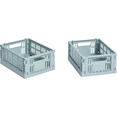HAY Colour Crate Mini set van 2 - dusty blue