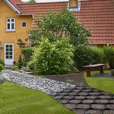 Grindstabilisator Raster - Grindmat Tuinpad - Opritten Stabiliseren - Duurzaam HDPE Materiaal - 300cm x 4m - Zwart