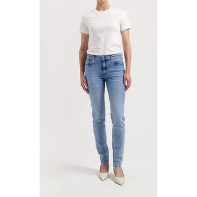 Mud Jeans Skyler Mid Skinny Original Stone Maat: W25L30 | Skinny Jeans Outlet | Dames | Blauw