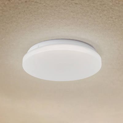 Lindby LED buiten plafondlamp Kirkola, 3000 K, Ø 26 cm, wit