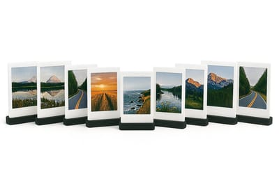 Polaroid Fotohouder Zwart – Set van 10 Universele Instax Mini / Square / Wide & Polaroid Foto’s – Fotostandaard – Zwart