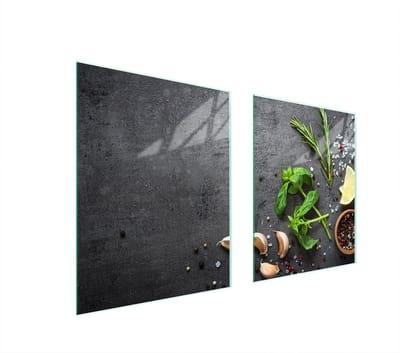 TMK ArtDeko - Beschermende Glazen Plaat - 85x52 cm - Voor Alle Soorten Fornuizen - Décor Lupe