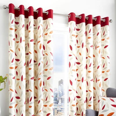 Groot Katoenen Kussen met Bloemmotief in Rood - 229 x 183 cm