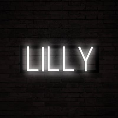 LILLY - Neon LED Lamp Kinderkamer | SpellBrite | 42,66 x 16 cm | 6 Dimstanden & 8 Lichtanimaties | Naamlamp Wandlamp Neon Verlichting