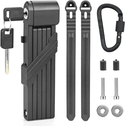 Lexium Vouwslot - Slot voor Electrische Fietsen en Fatbike - Fietsslot - Voor elk type Fiets - Met Houder
