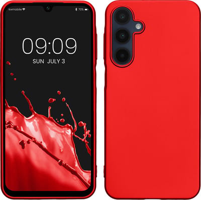 kwmobile telefoonhoesje geschikt voor Samsung Galaxy A16 5G - Hoesje voor smartphone - Back cover in metallic donkerrood