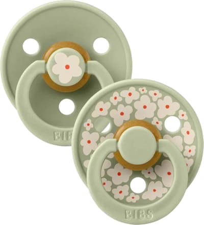 BiBs Studio Jasmin Fopspeen - Rond - 2 Stuks - 6-18 Mnd - Sage Mix