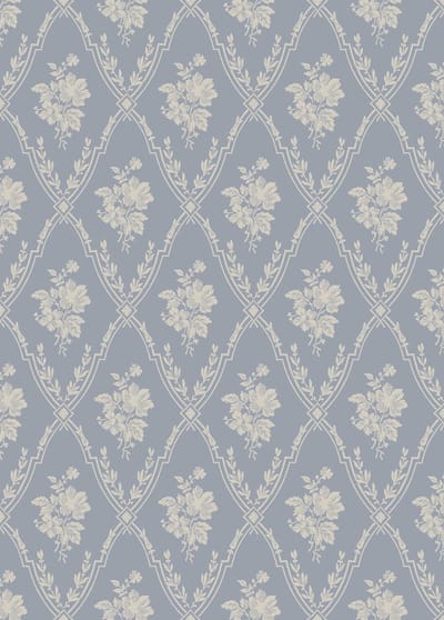 Boråstapeter Vliesbehang 8060 - Anno II - Klassiek Blauw - 53cm x 10.05m