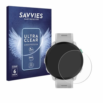 Savvies - Screenprotector voor Garmin Forerunner 55 - Folie Beschermfolie transparant 6 Stuks