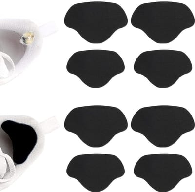 8 stuks zelfklevende hielreparatiepleisters voor de reparatie van schoengaten, geschikt voor de meeste soorten schoenen, zwart