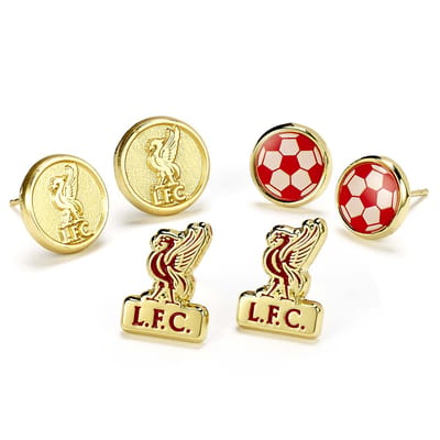 The Carat Shop - Liverpool Voetbal Club Set van drie oorbellen