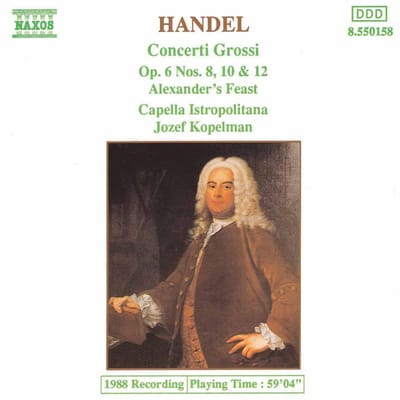 Capella Istropolitana, Jozef Kopelman - Händel: Concerti Grossi op.6 Nos. 8, 10 & 12 (CD)
