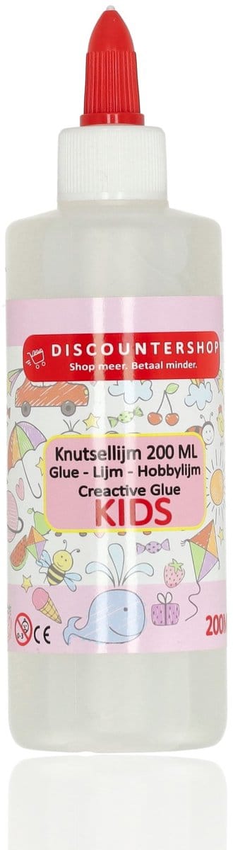 Hobbylijm transparante sneldrogende voor Kinderen | Veilig en voor DIY en Schoolprojecten | 200ml Wasbaar Alleslijm | Ideaal voor het maken van slijm