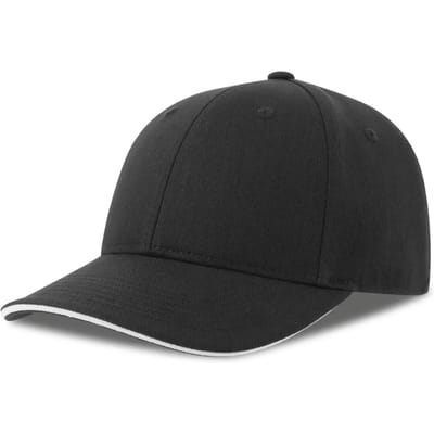 Atlantis Headwear Liberty Sandwich-S Cap AT684 - Black/White - One size