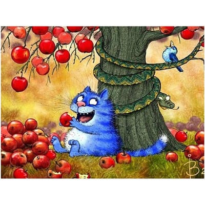 5D DIY diamant schilderij cartoon kat borduurwerk mozaïek kruissteek strass decoratie 20X30CM black