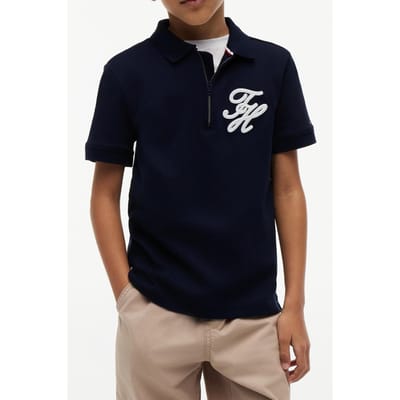 Tommy Hilfiger Boys Th Script Interlock Dark Night Navy Größe: 6 | Hemden Outlet | kids | Schwarz