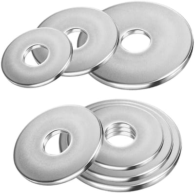 Set van 20 RVS vlakke ringen M6 x 18 mm, 1.8 mm dik, ideaal voor schroeven, moeren en draadeinden