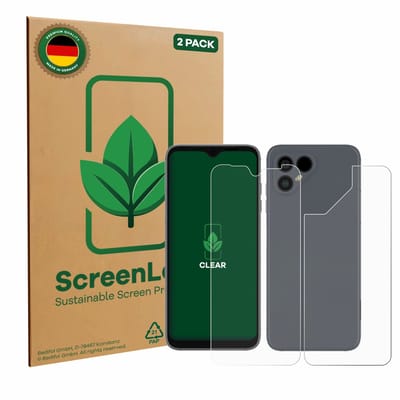 2 Stuks Screenprotector voor Fairphone 4 (Voor+Achter) - Hoogwaardige Beschermfolie transparant