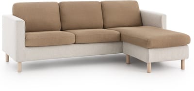 Belmarti® Zitkussenhoes Bali - 180cm tot 230cm breed Beige - Premium universele Belmarti® kussenhoezen voor zitbanken, caravans, boten en campers
