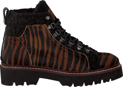 SCOTCH & SODA Dames Veterboots Olivine - Bruin - Maat 36