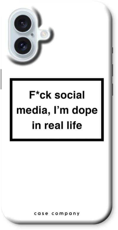 Case Company® - Hoesje geschikt voor iPhone 16 Plus hoesje - I'm dope - Tough Case - Maximale Bescherming alle Kanten en Schermrand