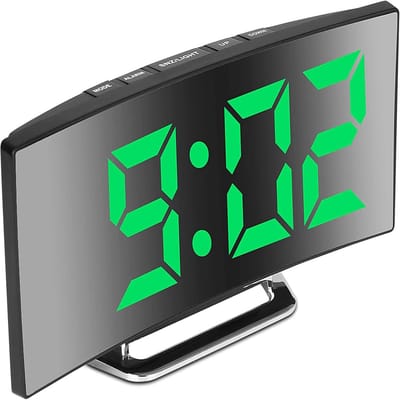 carmdering - Digitale klok - LED groot scherm klok - Digitale Wekker - Slaapkamer - Klok - Alarmklok - Energiezuinig - Zwart