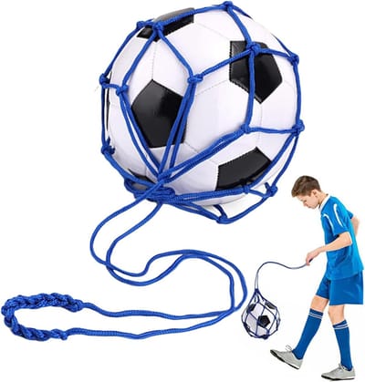 Sportbal Tas - Ballennet Opbergtas - Sporten en Trainen - Duurzaam Nylon Materiaal - 17 Centimeter Lengte - Blauw