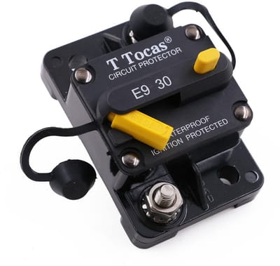 30A Handmatige Reset Stroomonderbreker Zekeringautomaat 12V-48V DC voor Camper, Boot of Zonne-energie