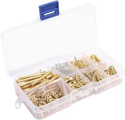 Guitar Schrauben Set met 226 Stukken, 9 Typen, Assortiment voor Elektrische Gitaar, Inclusief Veertjes en Schroeven voor Brug, Pickup en Tuner