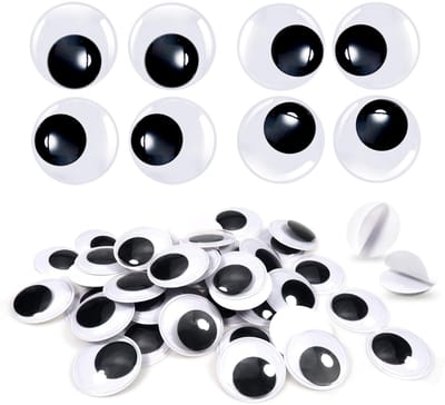 Dailygoods- Wiebelogen Groot - Zelfklevend - 40 Stuks - Kunststof - 35 mm - Voor DIY Ambachten - Knutselogen