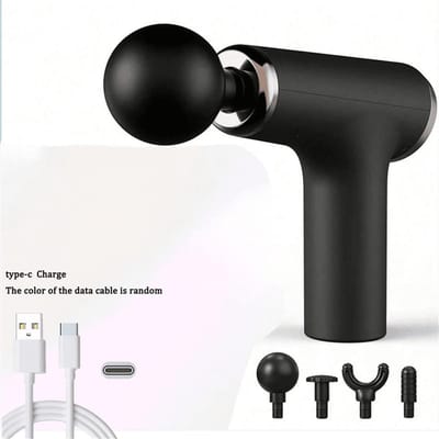 Draagbaar Fascia Massagepistool Elektrisch Percussie Pistool Massager Huis Multi-Functioneel Spierontspanning Mini Fitnessapparatuur zwart