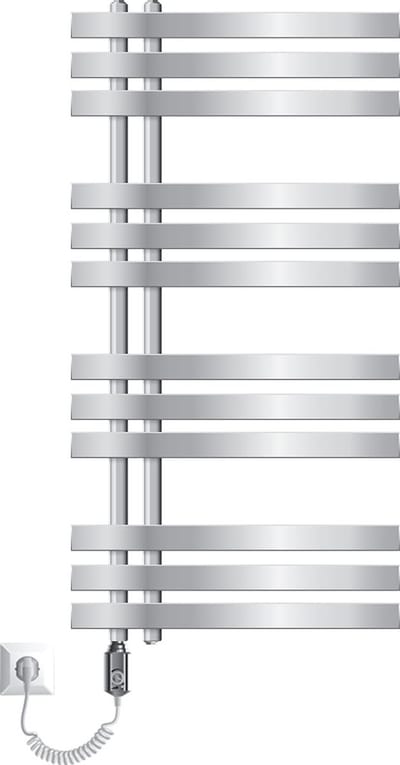 Badkamerradiator Elektrisch met verwarmingselement 300W 500x1000 mm Chroom