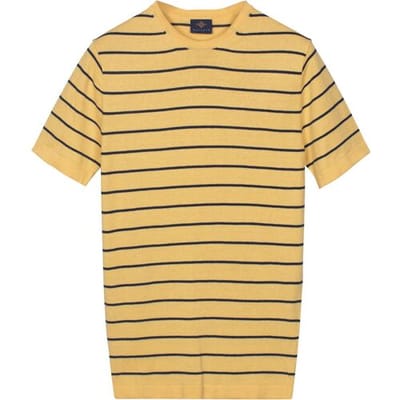 Baileys Trui Crew Neck Breton Stripe Short Sleeve Maisgeel / male