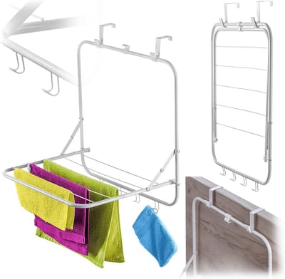 Droogrek Deur - Hangend Wasrek - Ook voor Balkon of Radiator - Wasrek