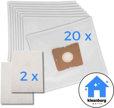 Kleanburg® - Geschikt voor Inventum - Tomado - Princess - PH95 - Stofzuigerzakken - 20 stuks