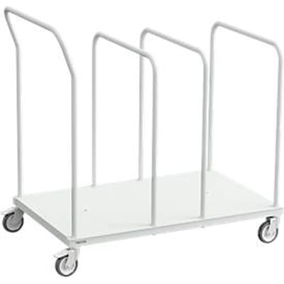 Wagen voor kartonnen verpakkingen serie TPB, lage uitvoering, 3 vakken, voor grote kartonnen dozen
