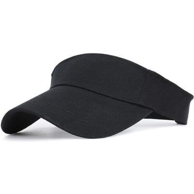 Zomer Zon Hoeden Mannen Vrouwen Katoen Verstelbare Klep UV Bescherming Top Leeg Effen Sport Tennis Golf Hardlopen Zonnebrand Baseballpet Adjustable black