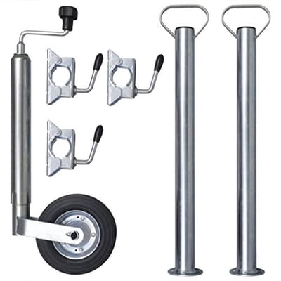 Steunwiel 48 mm met 2 steunen en 3 klemhouders - maximaal 150 kg draagkracht