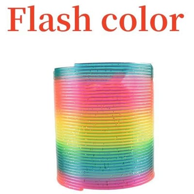Jouets à Ressort Magiques Colorés Jeux de Société pour Enfants Anneau Magique Anti-Stress Ressort Arc-en-ciel Jeu de Société Cadeaux Créatifs Amusants pour Enfants OneSize pink