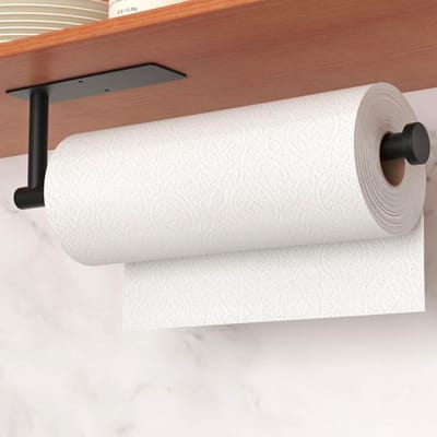 Wandmontage Keukenrolhouder met Zelfklevende Bevestiging - Ruimtebesparende Dispenser voor Keukenrollen