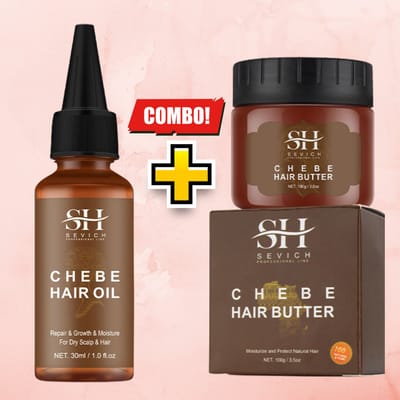 CHEBE SUPER COMBO - Chebe Oil + Chebe Hair Butter - Dr. Sebi