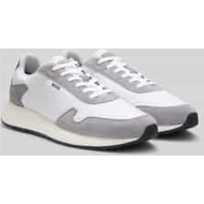 schoenen BOSS Black wit sneakers met grijze leren afwerking